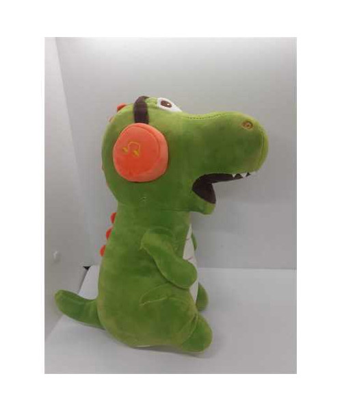 Jucarie de plus Dinozaur cu casti 29 cm