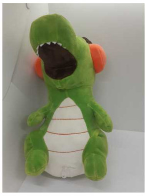 Jucarie de plus Dinozaur cu casti 29 cm 2