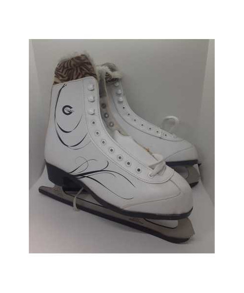 Patine culoare alb accesorizate cu blanita sus Sturdy