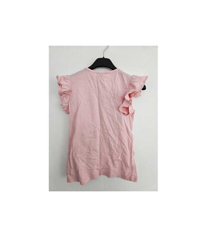 Tricou cu print multicolor si volane la maneci LC WAIKIKI