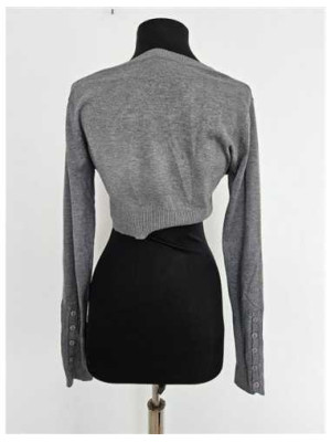 Pulover dama tricotat model scurt in talie 2