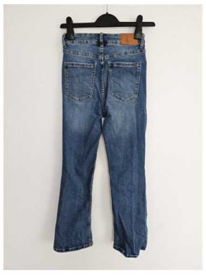 Pantaloni dama de blugi model larg la baza Bershka 2