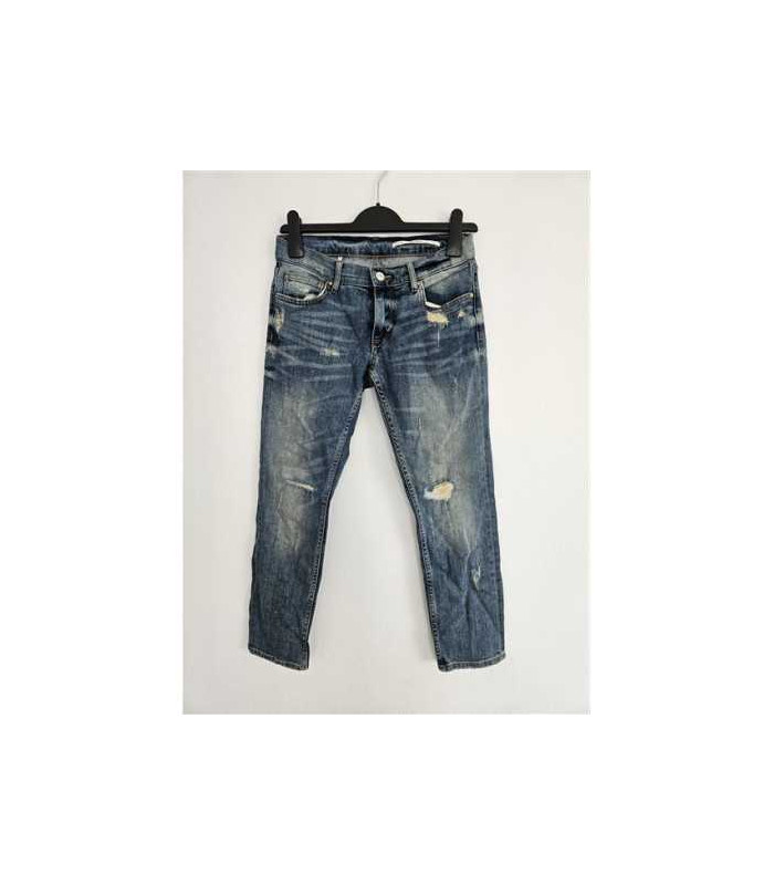 Pantaloni lungi de blugi model rupt