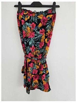 Salopeta dama cu print floral multicolor Select 2