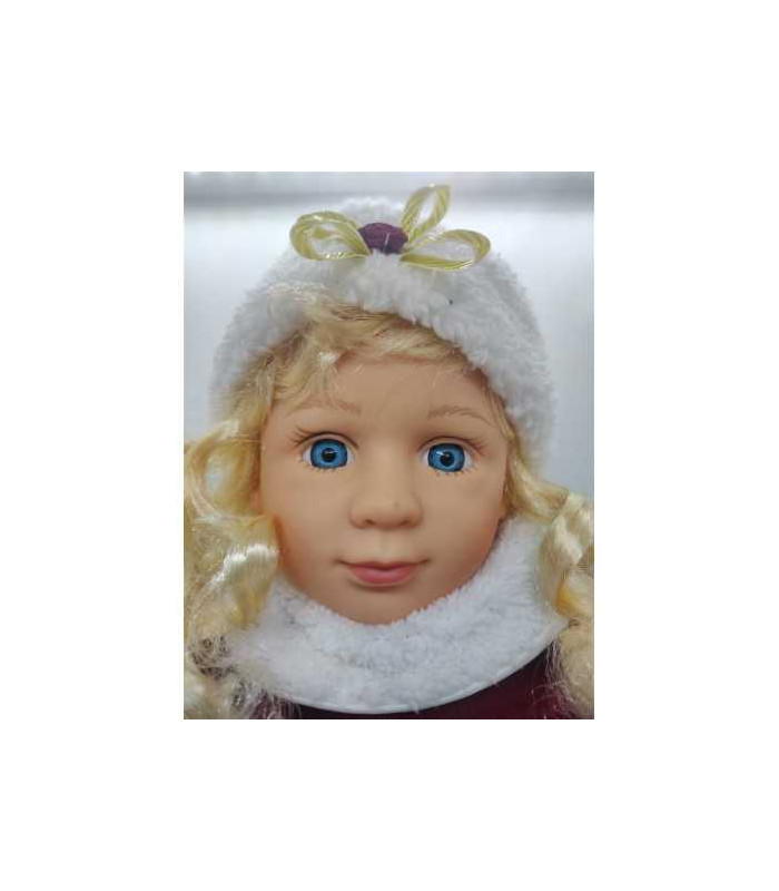 Papusa  cu imbracaminte de Craciun 50 cm