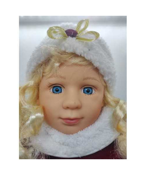 Papusa  cu imbracaminte de Craciun 50 cm