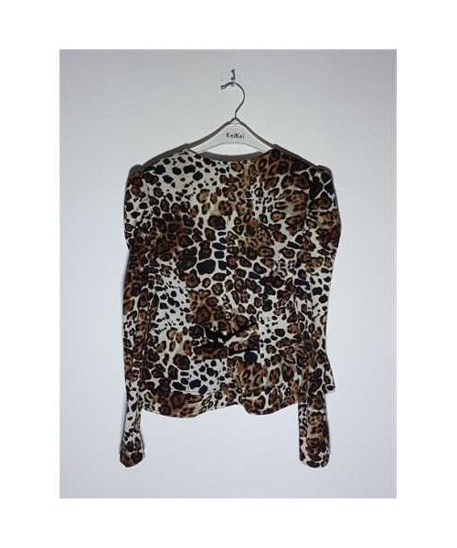 Blazer dama print animal BBY Collection
