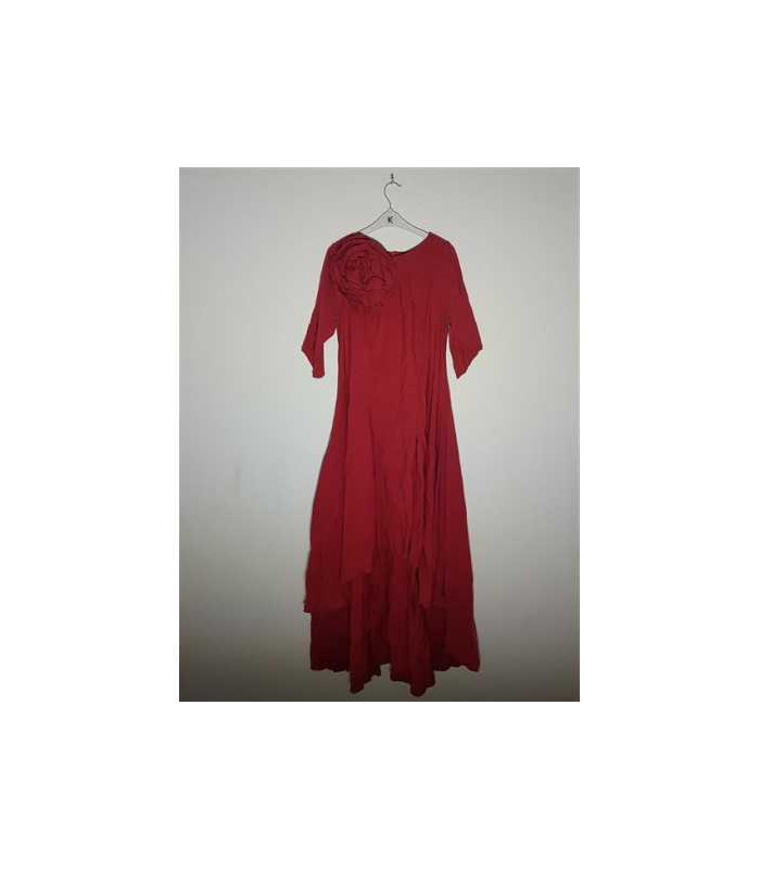 Rochie dama asimetrica accesorizata cu floare