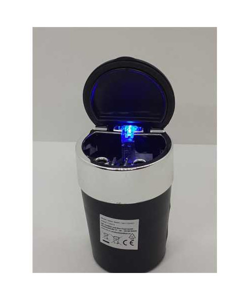 Scrumiera auto tip pahar, deschidere cu un singur clic negru