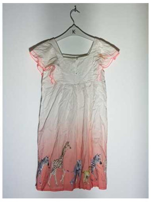 Rochita de vara cu volane si imprimeu animalute H&M 2