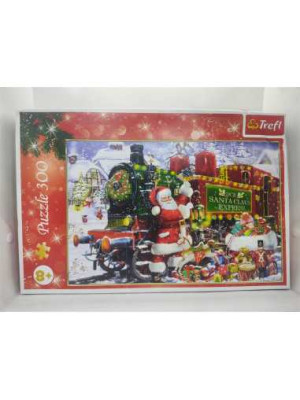 Puzzle Mos Craciun cu trenulet 300 piese Trefl