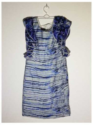 Rochita dama scurta model cu volane la maneci Salla