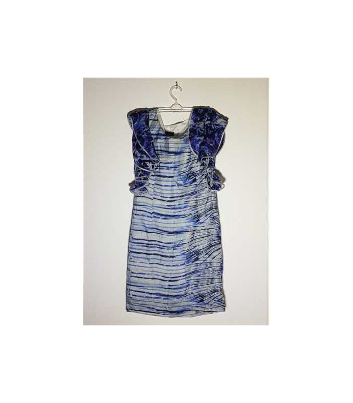 Rochita dama scurta model cu volane la maneci Salla