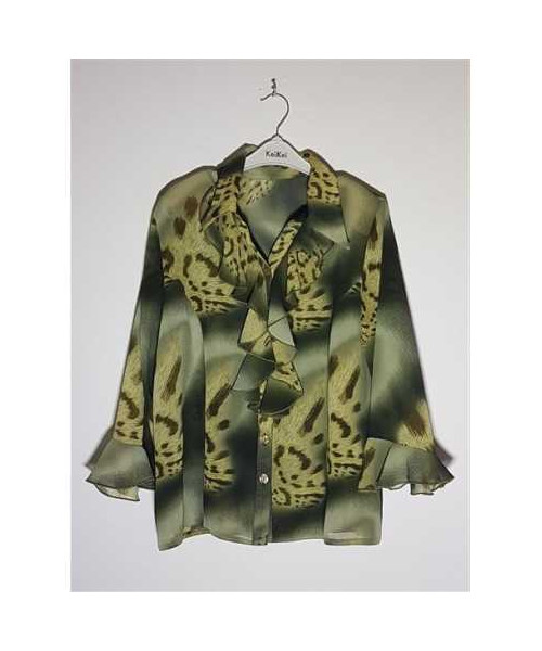 Camasa dama eleganta cu volane la maneci