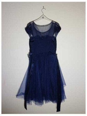 Rochita dama eleganta culoare albastru 2