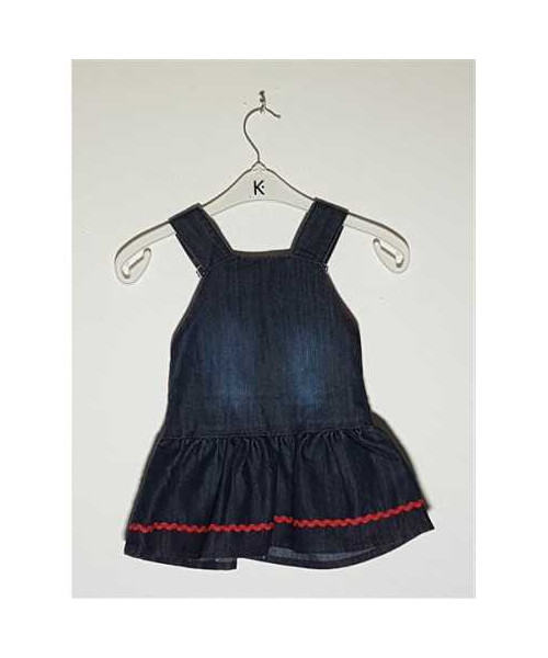 Sarafan de blugi pentru fetite cu flori multicolore Missa