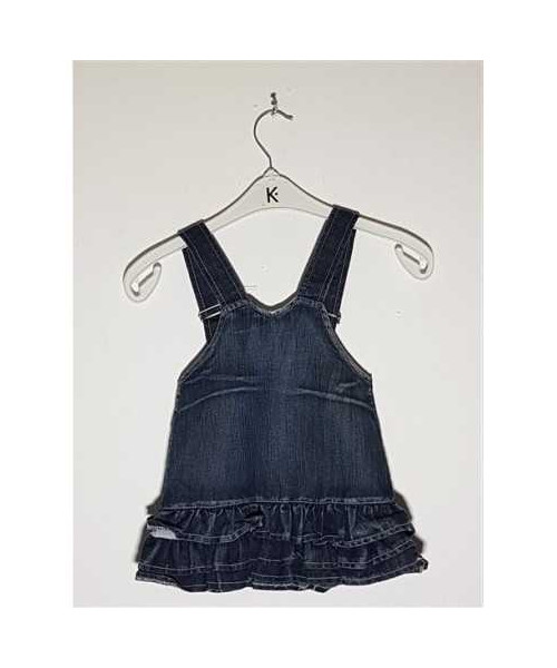 Sarafan de blugi pentru fetite print cirese