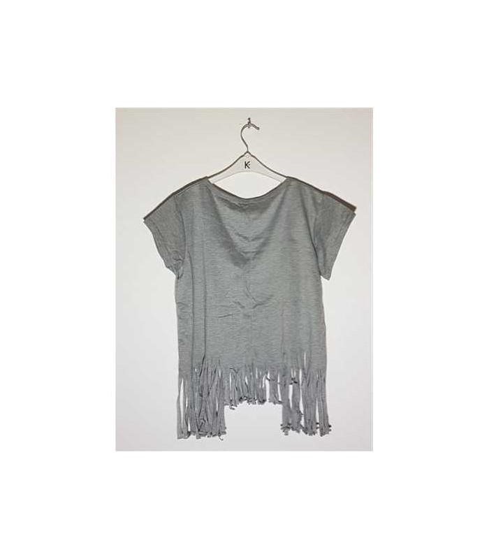 Tricou dama cu franjuri si imprimeu SAP&P