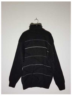 Pulover barbatesc model tricotat cu dungi Yolacan