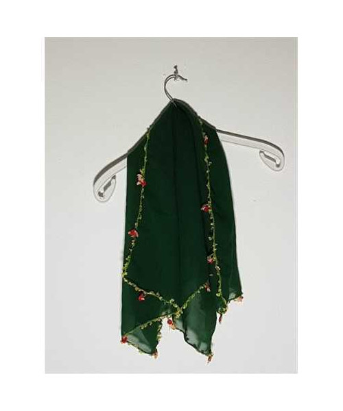 Esarfa dama model cu flori multicolore pe margine