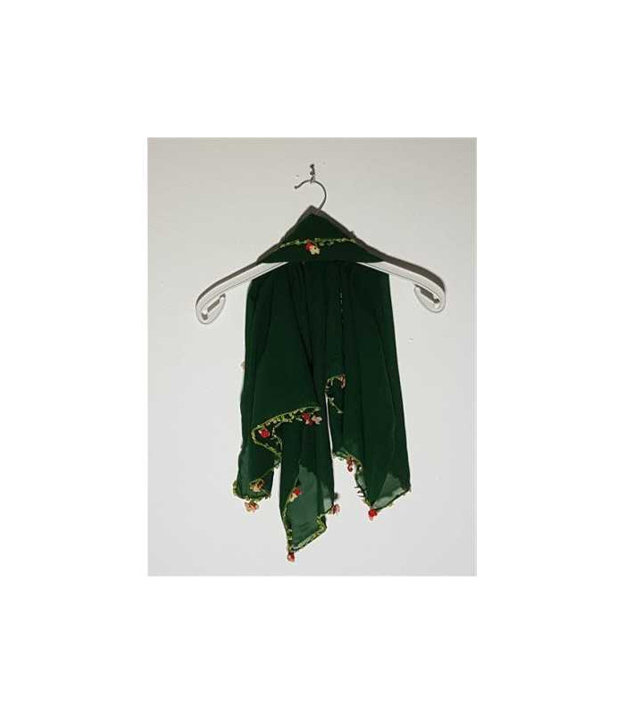 Esarfa dama model cu flori multicolore pe margine