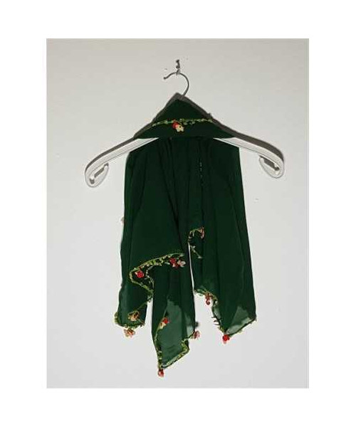 Esarfa dama model cu flori multicolore pe margine