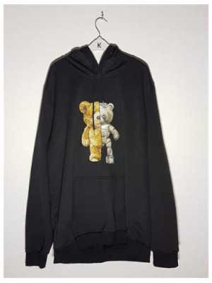 Hanorac barbti cu imprimeu ursuleti SHEIN