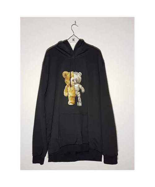 Hanorac barbti cu imprimeu ursuleti SHEIN