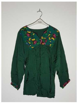 Bluzita dama cu flori multicolore la piept Evanthe