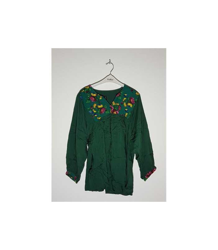 Bluzita dama cu flori multicolore la piept Evanthe