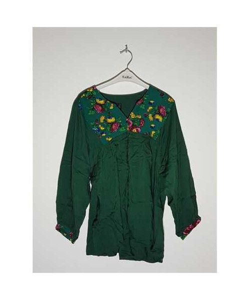 Bluzita dama cu flori multicolore la piept Evanthe