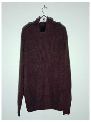 Pulover dama tricotat model cu gluga cu siret Pull&Bear 2