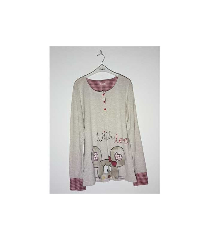 Bluza de pijama cu imprimeu animalut Sevim