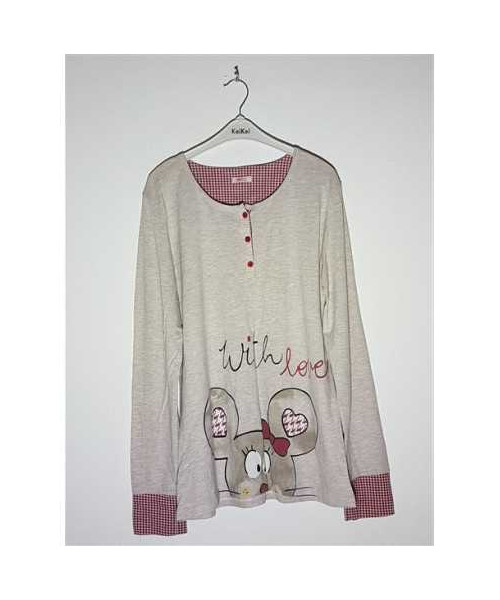 Bluza de pijama cu imprimeu animalut Sevim