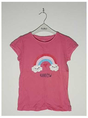 Tricou pentru fetite cu imprimeu un curcubeu TEX