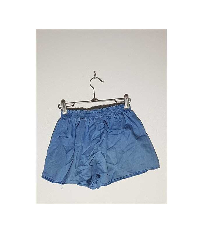 Pantaloni scurti fetite model cu cusaturi florale la baza