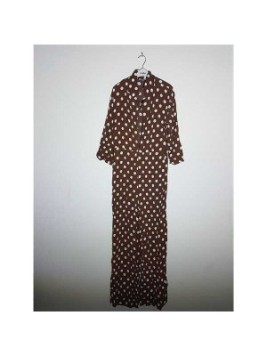 Salopeta dama cu imprimeu cu buline albe