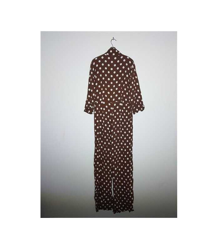 Salopeta dama cu imprimeu cu buline albe