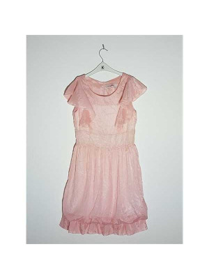 Rochita dama vaporoasa model cu volane la maneci