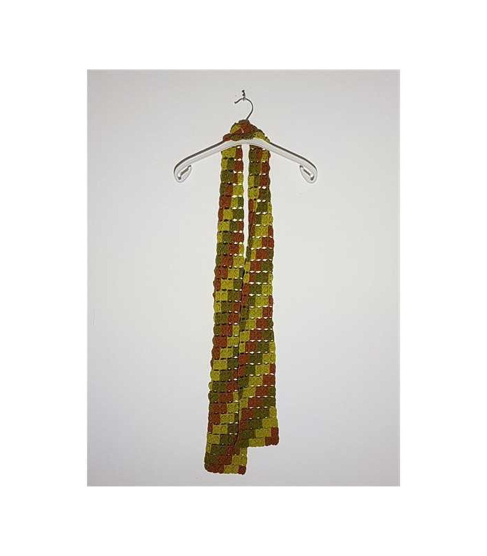 Fular dama tricotat cu model geometric multicolor CRAFT LINK