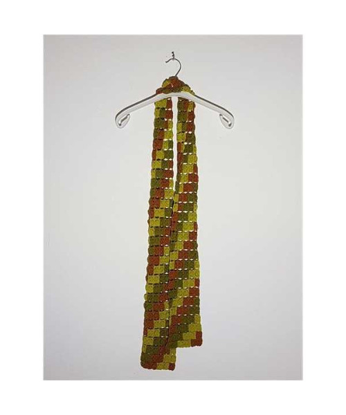 Fular dama tricotat cu model geometric multicolor CRAFT LINK