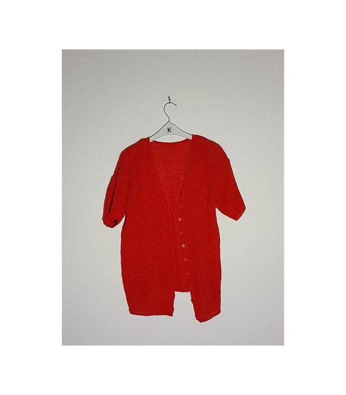 Pulover dama cu maneca scurta model cu nasturi