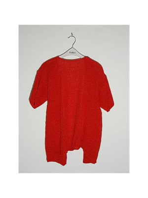 Pulover dama cu maneca scurta model cu nasturi 2