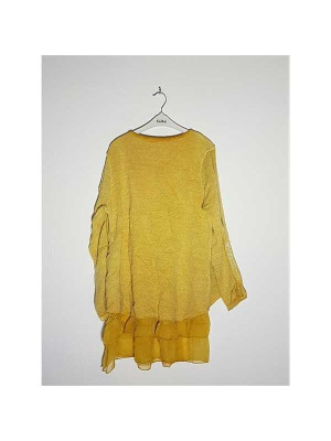 Pulover dama tricotat cu volane la baza 2