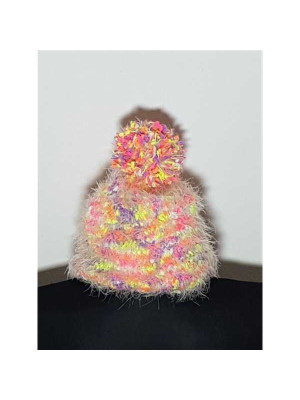 Caciula pufoasa model multicolor cu ciucure COOL CLUB 2