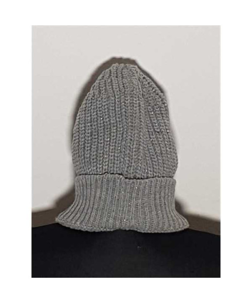 Caciula pentru fetite cu fir metalizat culoare argintiu