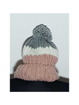 Caciula copii tricotata cu model in 3 culori 2