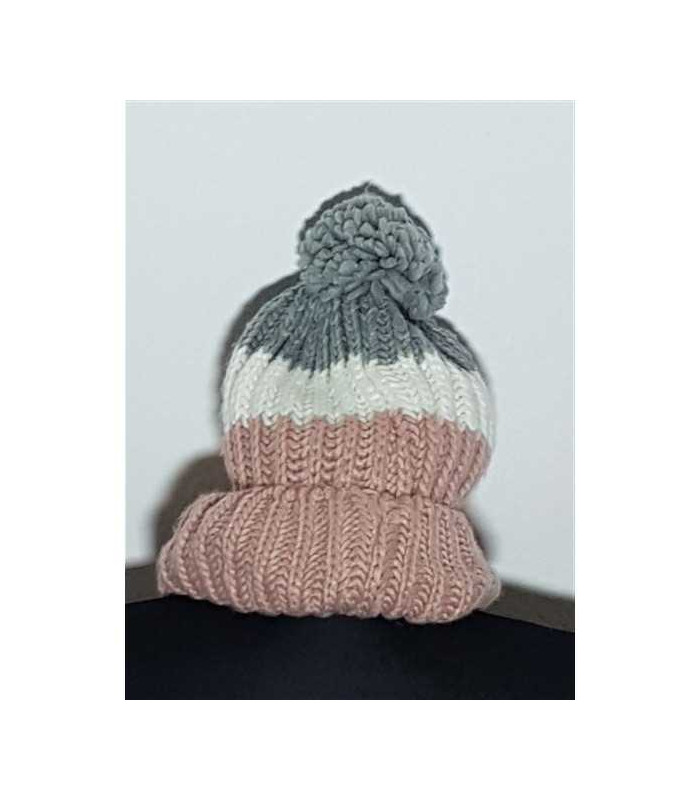 Caciula copii tricotata cu model in 3 culori