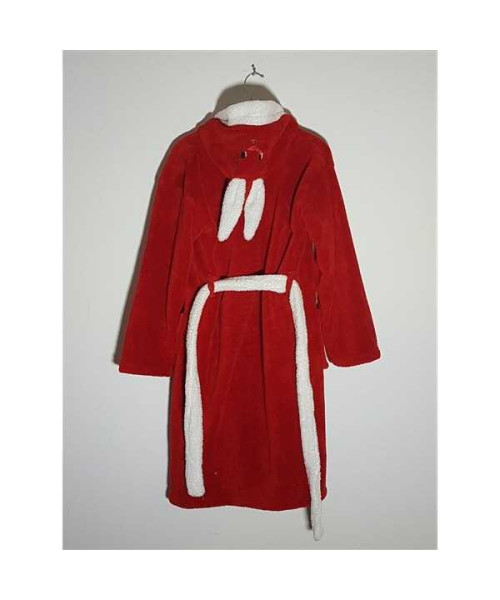 Halat de baie pufos cu gluga model iepuras