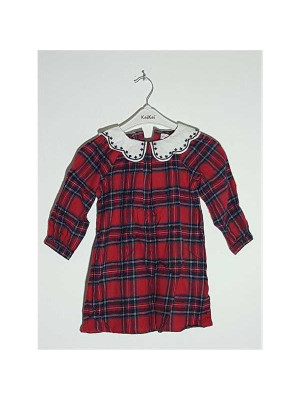 Rochita in carouri pentru fetite model cu guler Primark